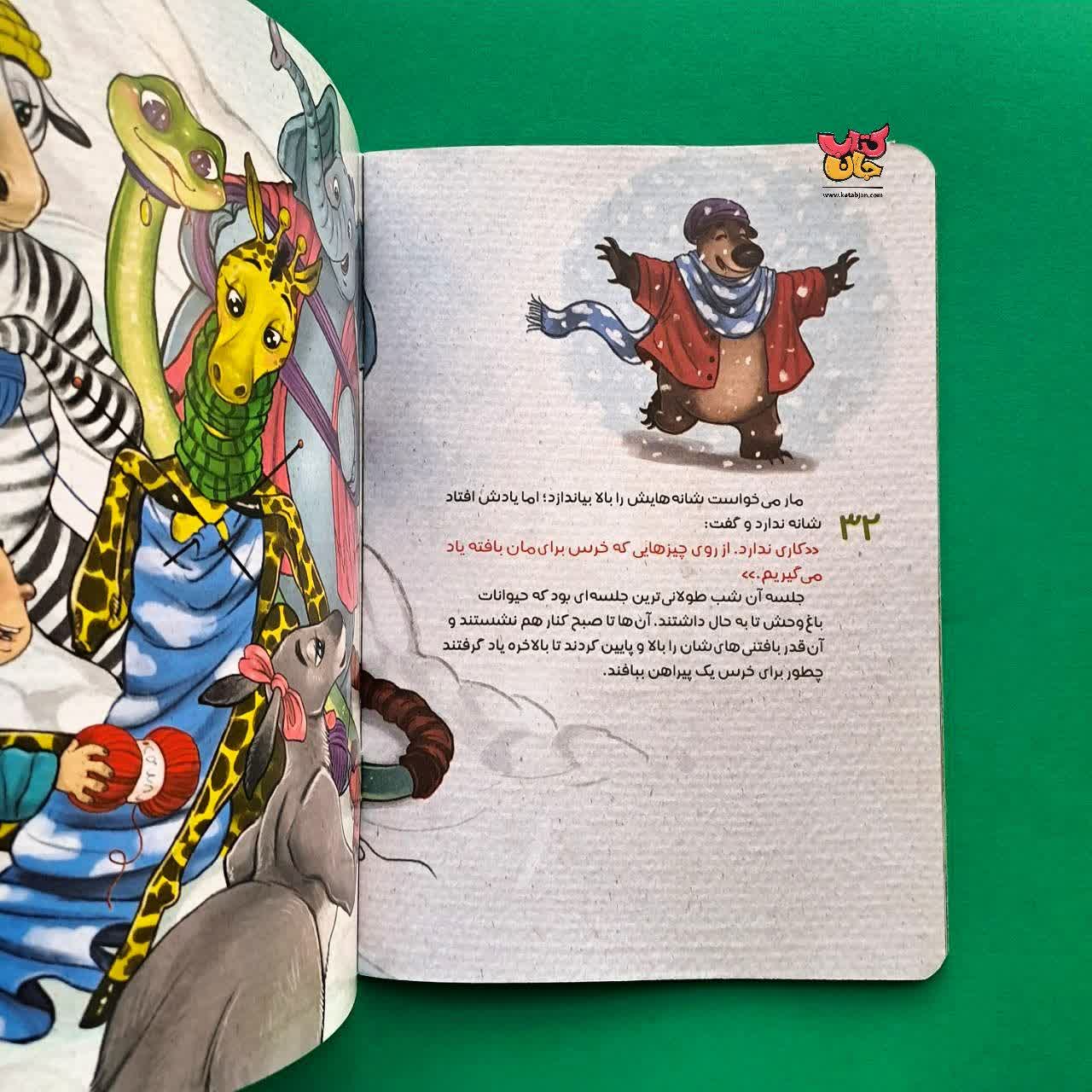 کتاب خرسی که فقط می بافت و می بافت از مجموعه انجمن حیوانات 7